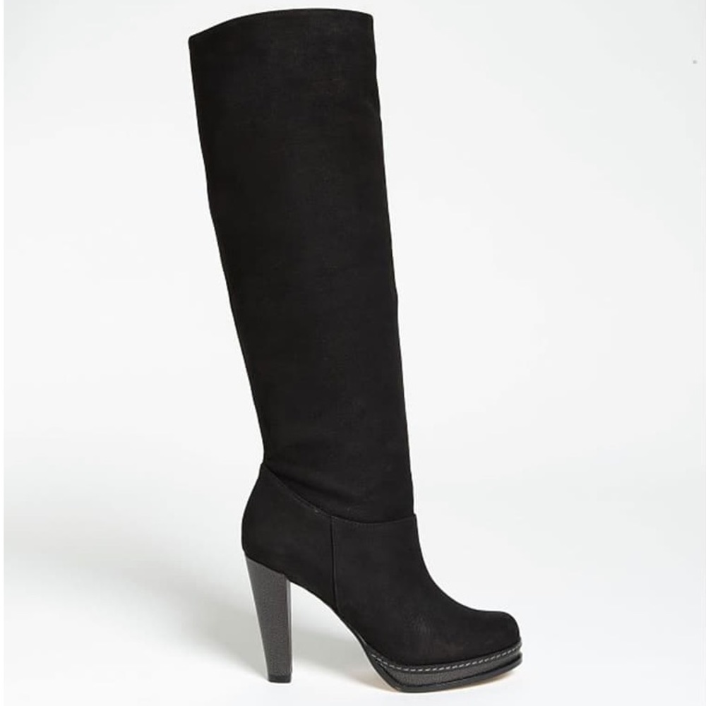 ***SOLD*** Cole Haan Nola Slouch Boots Chestnut Nubuck - Picture 9 of 14